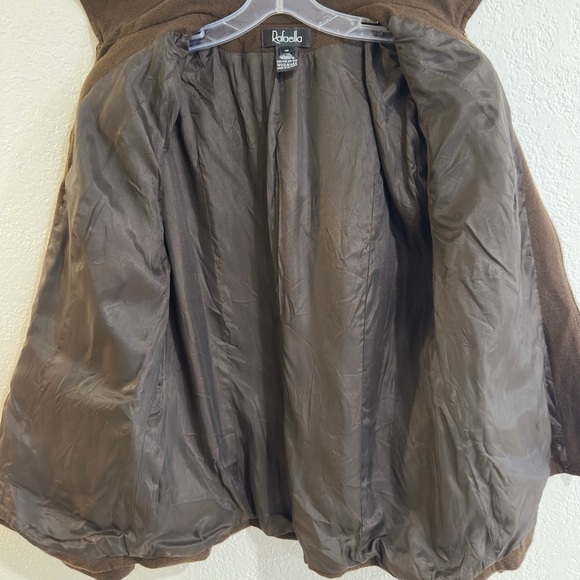 Rafaella 100%Wool Zip-Up Jacket Blazer Brown Size 10 - Picture 14 of 16